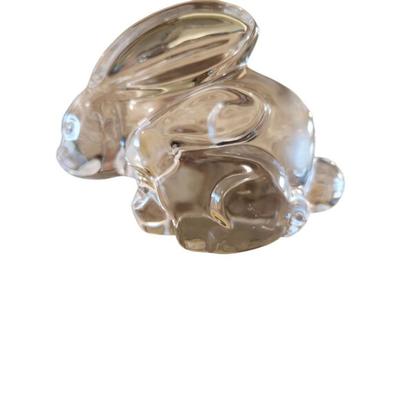 Handcrafted Vintage Orrefors Crystal Glass Rabbit with bunny, baby Figurine Sign - Picture 2 of 3